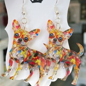 Colorful Dog Earrings